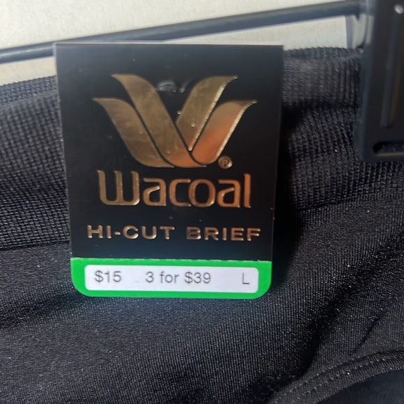 NWT Wacoal Black B-Smooth Hi-Cut Brief Large - Picture 2 of 4